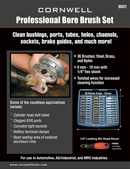 Bore Brush Set Sell Sheet for Cornwell Tools